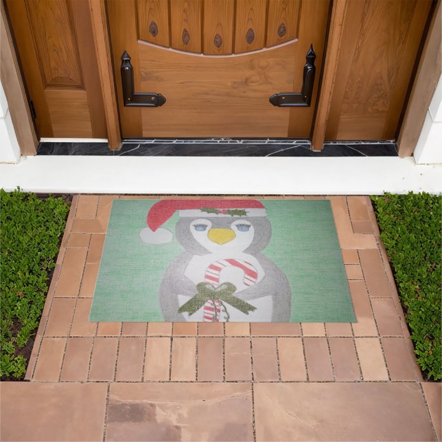 Paillasson Cute Christmas Penguin (De plein air)