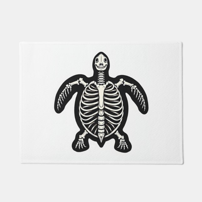 Paillasson Cute Halloween Turtle Skeleton Tortoise Fossils Ar (Devant)