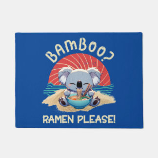 Paillasson Cute Koala manger Ramen Vintage soleil