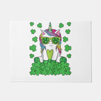 Paillasson Cute St Patricks Day Unicorn Lepricorn Shamrock