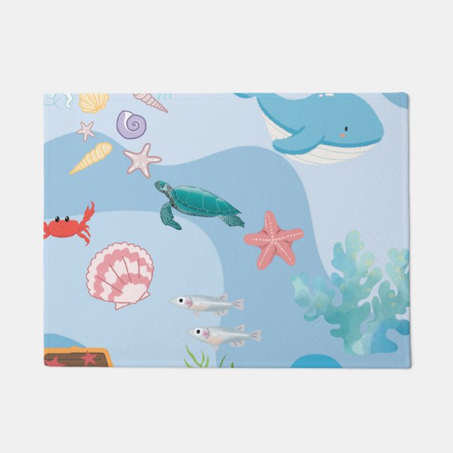 Paillasson Cute Under the Sea Friends-under-water thème (Devant)
