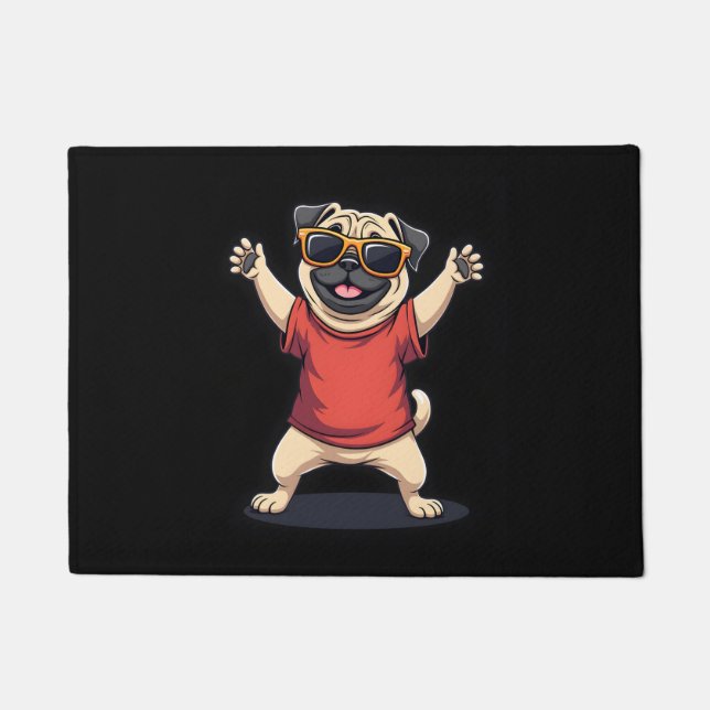 Paillasson Dabbing Dabbing Dab Carlin Chien Animaux Danse Ani (Devant)