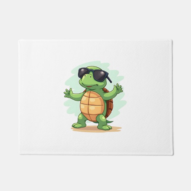 Paillasson Dabbing Sea Turtle Amoureux des animaux Sauvez Les (Devant)