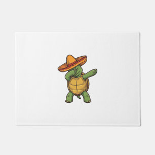 Paillasson Dabbing Tortue Sombrero Vintage Vector Design_1