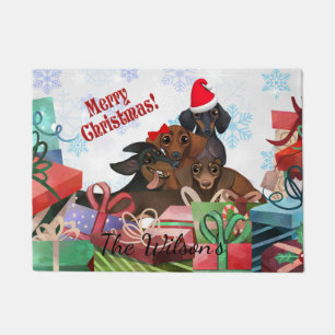 Paillasson Dachshund Christmas Doormat