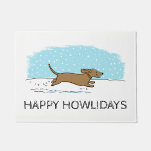 Paillasson Dachshund pendant la fête des neiges  Cuisine per
