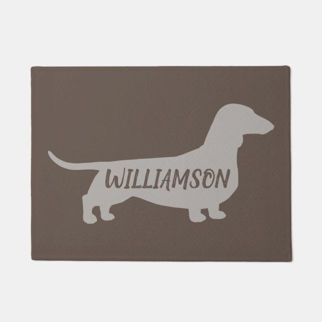 Paillasson Dachshund Silhouette Wiener Amoureux des chiens Do (Devant)