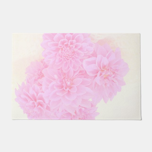 Paillasson Dahlias En Rose Doux (Devant)