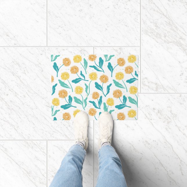 Paillasson Dandelion jaune motif floral - Inspiré par la natu (Intérieur)