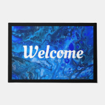 "Dans le bleu profond"