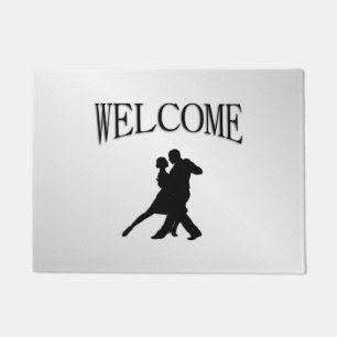Paillasson Danseurs Tango Silhouette 2 Argent