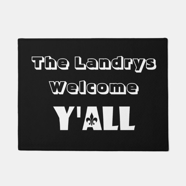 Paillasson de la Louisiane Fleur De Lis Cajun (Devant)