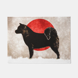 Paillasson de porte de chien d'Akita