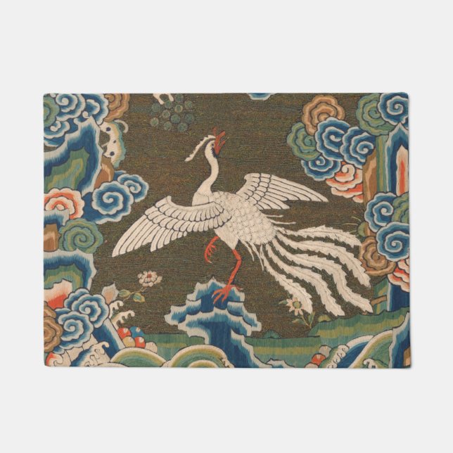 Paillasson Décor d'antiquité chinois d'oiseaux (Devant)
