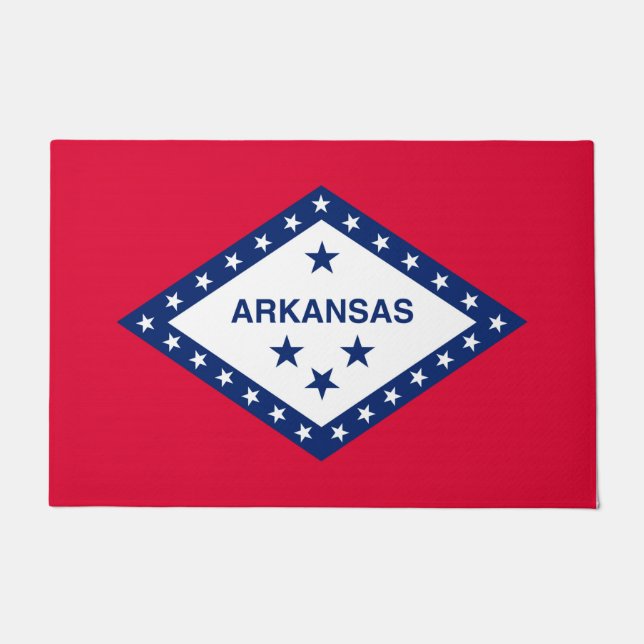 Paillasson Décor Design du drapeau de l'État de l'Arkansas (Devant)