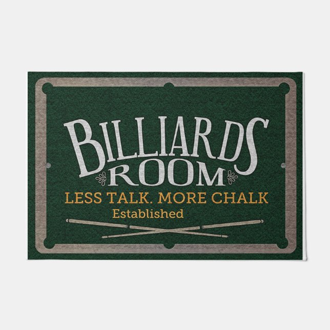 Paillasson Décor Salle De Jeu, Salle De Billard  (Devant)
