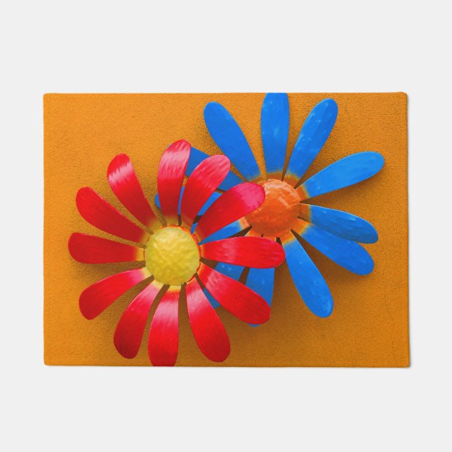 Paillasson Décoration de tournesol aux couleurs vives (Devant)