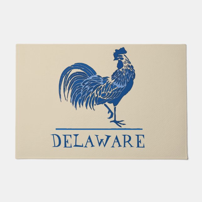 Paillasson Delaware Blue Hen, ajouter le texte Doormat (Devant)