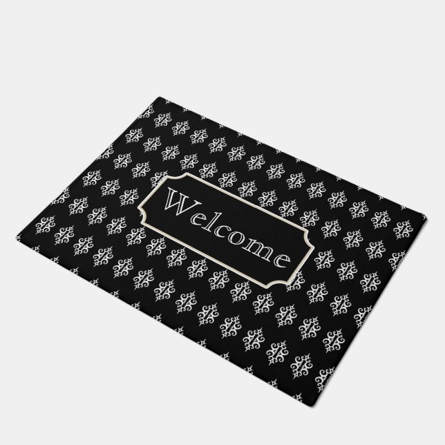 Paillasson Dentelle Motif de bienvenue (Incliné)