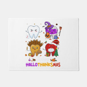 Paillasson Dentiste Hallothanksma Halloween Thanksgiving