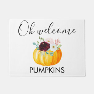 Paillasson Des Citrouilles de bienvenue personnalisés à Thank