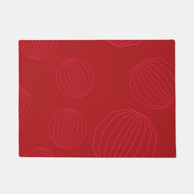 Paillasson Des ornements de Noël simples, modernes et fluides (Devant)