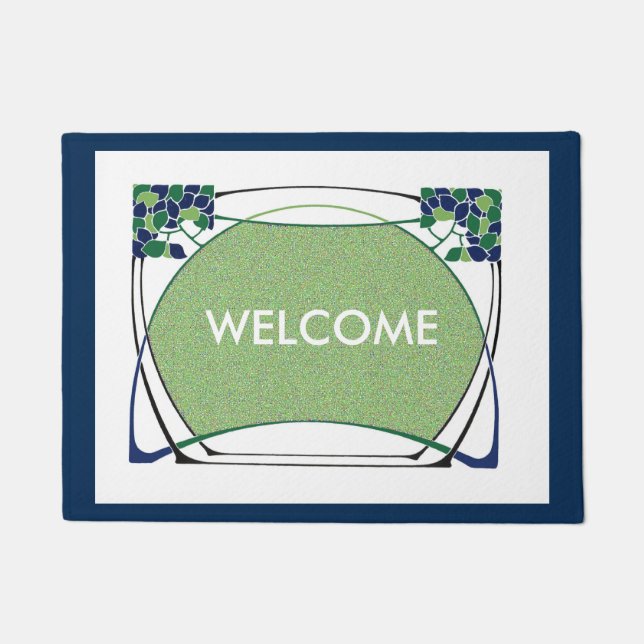 Paillasson Design Art Nouveau avec arbres (Devant)