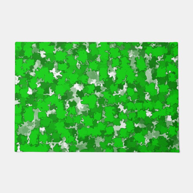 Paillasson Design d'art Abstrait Foliage vert (Devant)