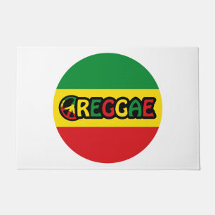 Paillasson Design de reggae avec couleurs de drapeau reggae