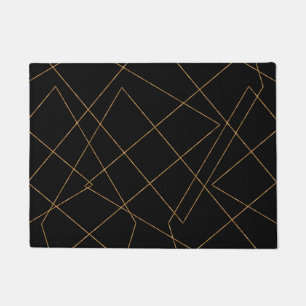 Paillasson Design géométrique moderne Gold & Black