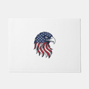 Paillasson Dessin vectoriel de drapeau d'aigle patriotique po
