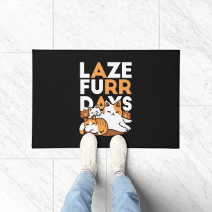Paillasson Détendez-vous Art Chat - 'Laze Furr Days' pour les