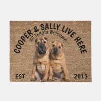 Deux Amoureux des chiens personnalisé Shar Pei