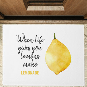 Paillasson Devis jaune citron amusant