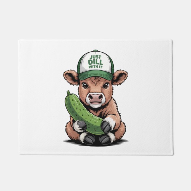 Paillasson Dill avec It Cow, Drôle Pickle (Devant)