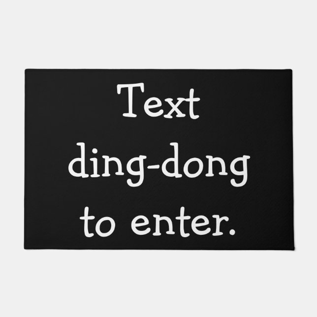 Paillasson Ding-dong des textes à entrer (Devant)