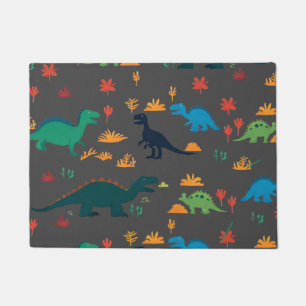 Paillasson Dinosaures colorés mignon Motif
