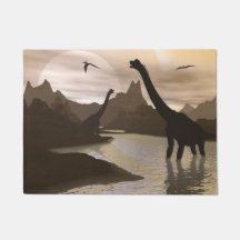 Dinosaures de Brachiosaurus dans l'eau - 3D