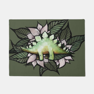 Paillasson Dinosaures de fleur de Stegosaur Dinosaures