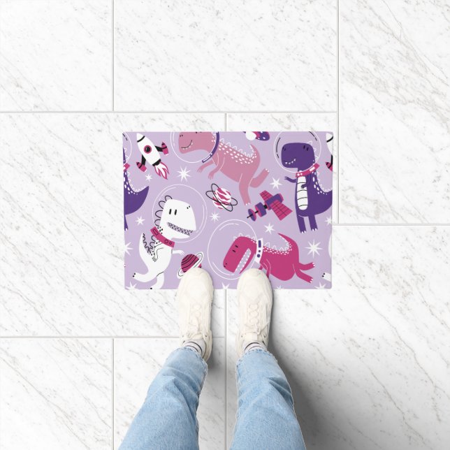 Paillasson Dinosaures de l'espace, Dinosaures mignons, Étoile (Intérieur)