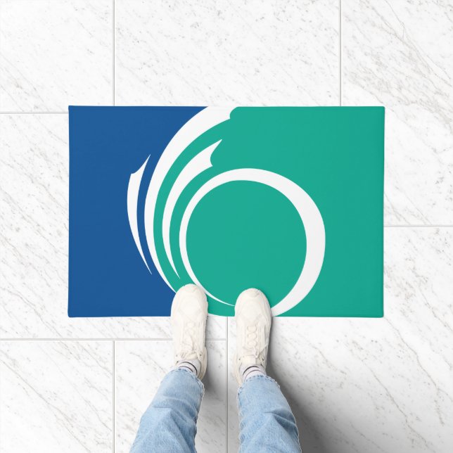 Paillasson Door Mat with Flag of Ottawa, Canada (Intérieur)