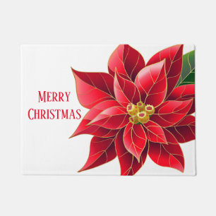 Paillasson Doormat de Noël Poinsettia