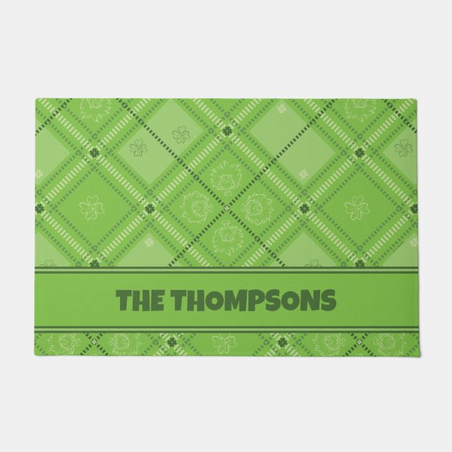 Paillasson Dr Seuss | Motif de la fête de la Saint-Patrick (Devant)