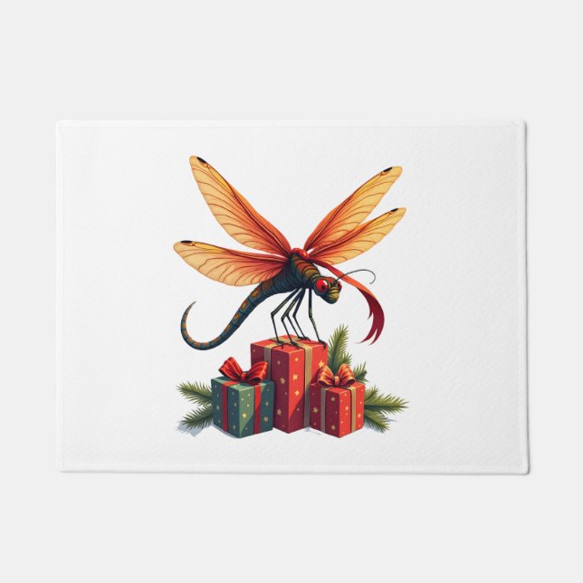 Paillasson Dragonfly enveloppée de cadeaux (Devant)