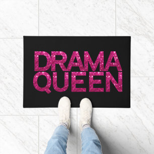 Paillasson Drama Queen Hot Pink Parties scintillant