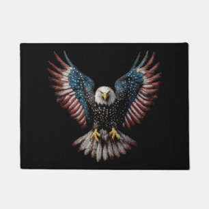 Paillasson Drapeau Américain Aigle Chauve 4 Juillet USA Patri