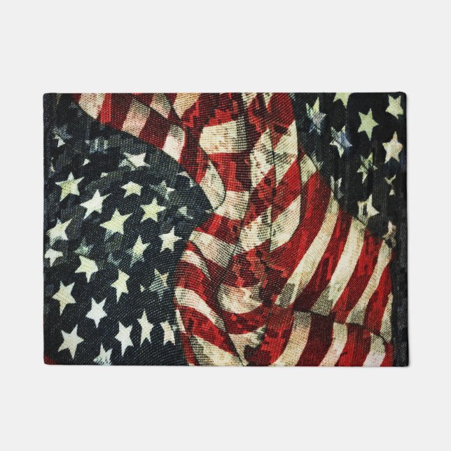 Paillasson Drapeau américain-Camouflage par Shirley Taylor (Devant)