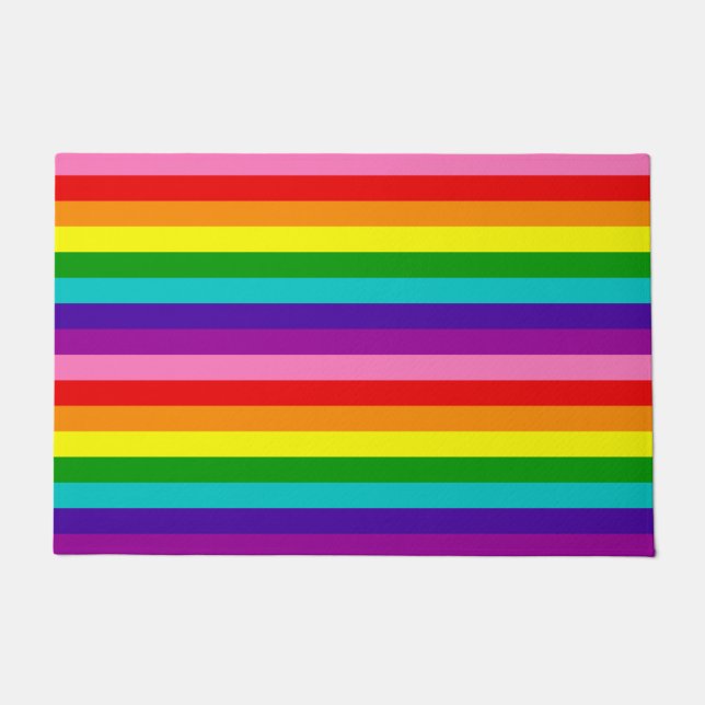 Paillasson Drapeau arc-en-ciel mat LGBTQIA Gay pride (Devant)