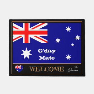 Paillasson Drapeau australien & mats de maté G'day /sports Bi