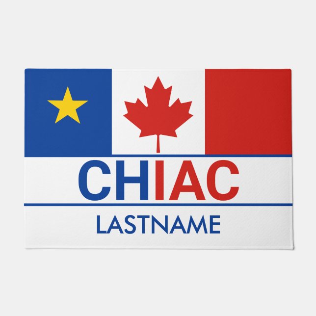 Paillasson Drapeau canadien acadien Chiac (Devant)